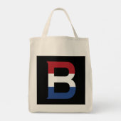 B Monogrambedekking op NLD-vlag op bk gtcn Tote Bag (Achterkant)