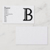"B" Monogrammen Visitekaartje (Voorkant / Achterkant)