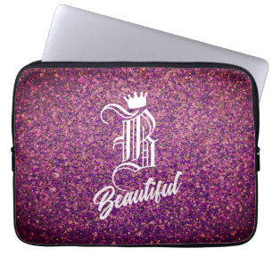 B Mooie roze laptophoes Laptop Sleeve
