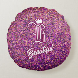 B Mooie roze ronde kussen