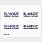 B-MORE Baltimore Maryland Logo Ovale Sticker (Vel)