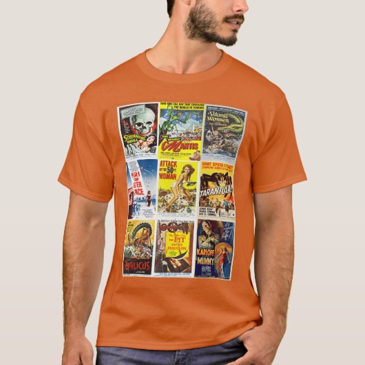 B Movie Poster Collection Classic SciFi Horror Mon T-shirt (Voorkant)