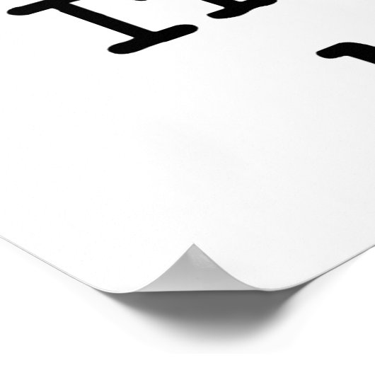 B Negatief Poster (Hoek)