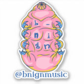 b-nign Handvat Tardigrade Sticker (Voorkant)