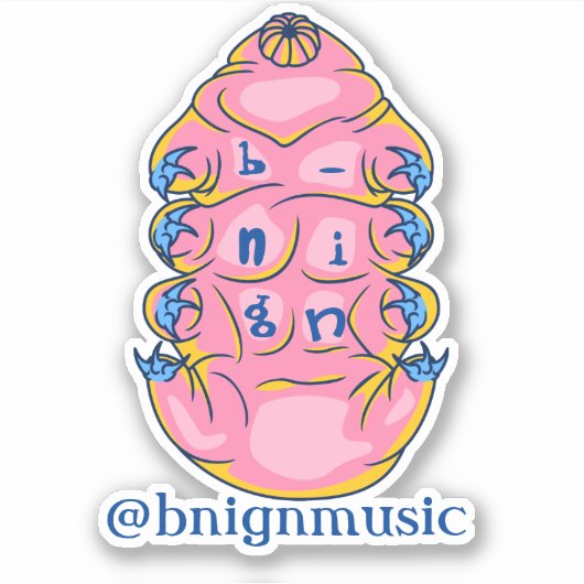 b-nign Handvat Tardigrade Sticker (Voorkant)