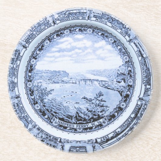 B&O Railroad China Borden Zandsteen Onderzetter (Voorkant)