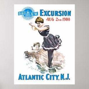 B+O Railroad Excursion 1900 Poster