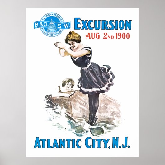 B+O Railroad Excursion 1900 Poster (Voorkant)