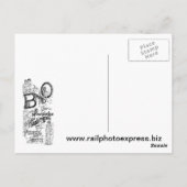 B&O Railroad-The Model Fast Line 1869 Briefkaart (Achterkant)