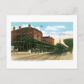 B&O-station & Queen City Hotel, Cumberland, MD Briefkaart (Voorkant)