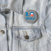 B.O. Stinks / Anti-Obama Ronde Button 5,7 Cm (In situ)