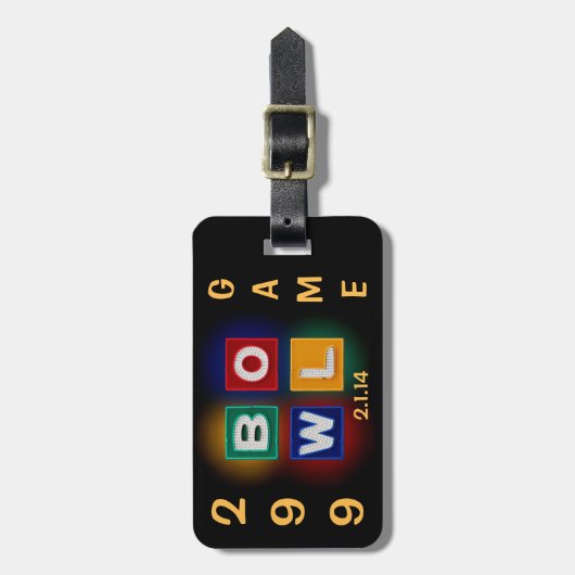 B O W L 299-spel Bagagelabel (Voorkant verticaal)