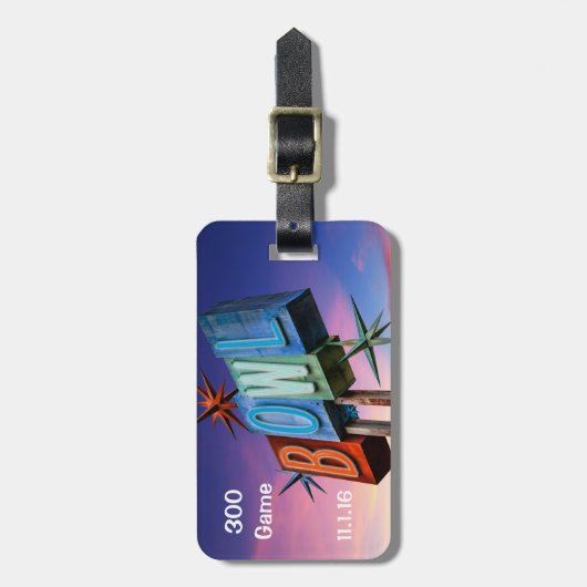 B O W L Retro-teken Bagagelabel (Voorkant verticaal)