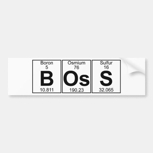 B-Os-S (baas) - Volledig Bumpersticker (Voorkant)