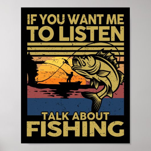 B Pap als je wilt dat ik luister over Vissen- Poster (Voorkant)