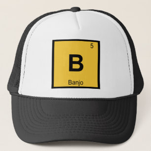 B - Periodiek tabelsymbool Banjo Music Chemistry Trucker Pet