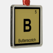 B - Periodiek tabelsymbool voor de chemische techn Metalen Ornament (Rechts)