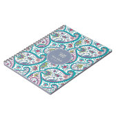 B Persian Boteh Paisley Pattern Monogram Diary N Notitieboek (Linkerzijde)
