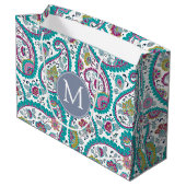 B Perzische Bothe Paisley Patroon Monogram LGift B Large Cadeautasje (Achterkant Gekanteld)