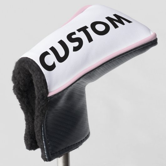 B. PINK Piping Custom Golf Putter Headcover Blank (3/4 voorkant)