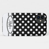 B Polka-dot Monogram iPhone 5 Hoesje (Achterkant (horizontaal))
