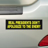 b_realpresidenten bumpersticker (Op auto)