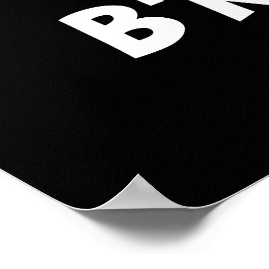 B-Rock-Oli Funny Rocker Broccoli Pun Dark BG Poster (Hoek)