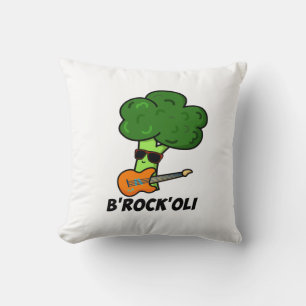 B-Rock-Oli Funny Rocker Broccoli Pun Kussen