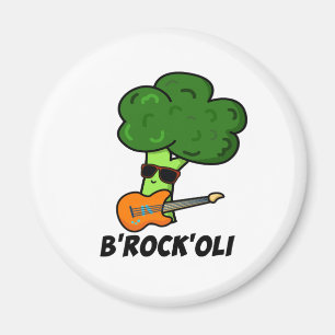 B-Rock-Oli Funny Rocker Broccoli Pun Magneet