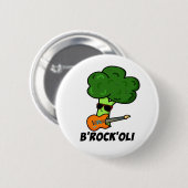 B-Rock-Oli Funny Rocker Broccoli Pun Ronde Button 5,7 Cm (Voorkant /achterkant)