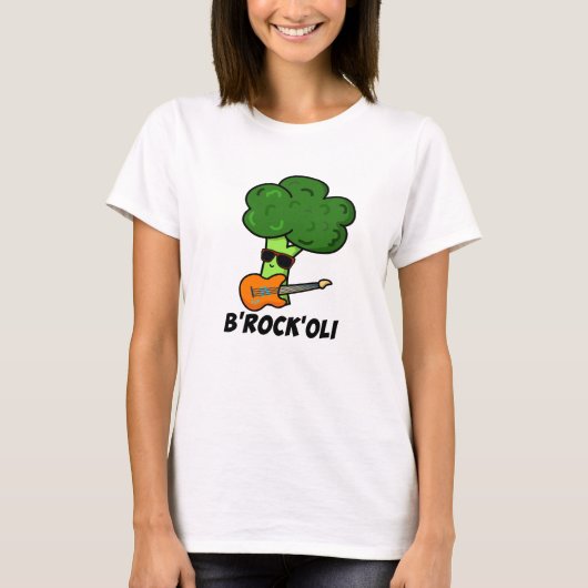 B-Rock-Oli Funny Rocker Broccoli Pun T-shirt (Voorkant)