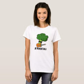 B-Rock-Oli Funny Rocker Broccoli Pun T-shirt (Voorkant volledig)
