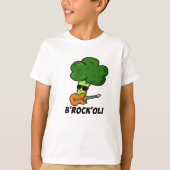 B-Rock-Oli Funny Rocker Broccoli Pun T-shirt (Voorkant)