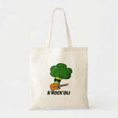 B-Rock-Oli Funny Rocker Broccoli Pun Tote Bag (Voorkant)
