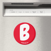 B Rode koelkast Magnet (Insitu (Vaatwasser))