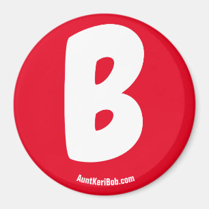 B Rode koelkast Magnet