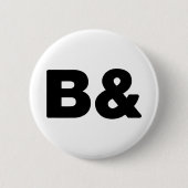 B & RONDE BUTTON 5,7 CM (Voorkant)