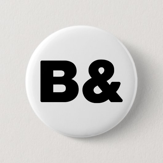 B & RONDE BUTTON 5,7 CM (Voorkant)