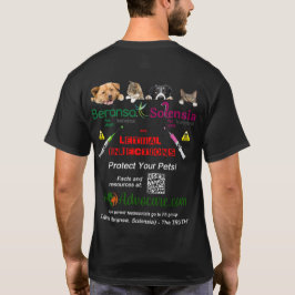 B & S donkere achtergrond ontwerp T-shirt