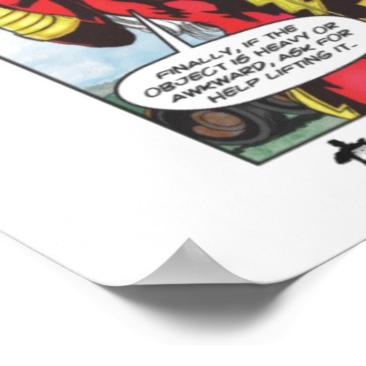 B-Safe Comics - Veilige liften Poster (Hoek)