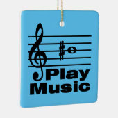 B Scherpe muzikale Notatie Keramisch Ornament (Rechts)