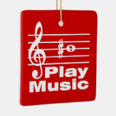 B Scherpe muzikale Notatie Keramisch Ornament (Rechts)