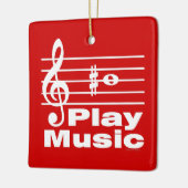 B Scherpe muzikale Notatie Keramisch Ornament (Links)