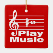 B Scherpe muzikale Notatie Keramisch Ornament (Achterkant)