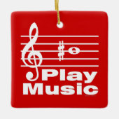 B Scherpe muzikale Notatie Keramisch Ornament (Voorkant)