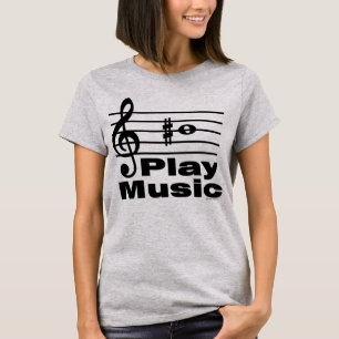 B Scherpe muzikale Notatie T-shirt
