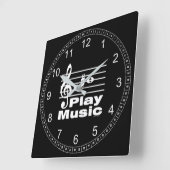 B Scherpe muzikale Notatie Vierkante Klok (Hoek)