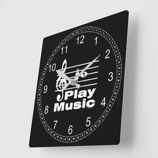 B Scherpe muzikale Notatie Vierkante Klok (Hoek)