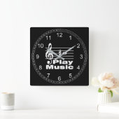 B Scherpe muzikale Notatie Vierkante Klok (Huis)