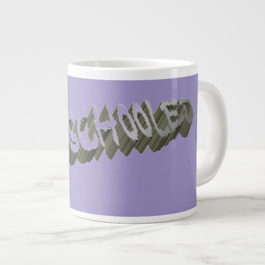 B Schooled Grey-Wht Grote Koffiekop (Voorkant rechts)